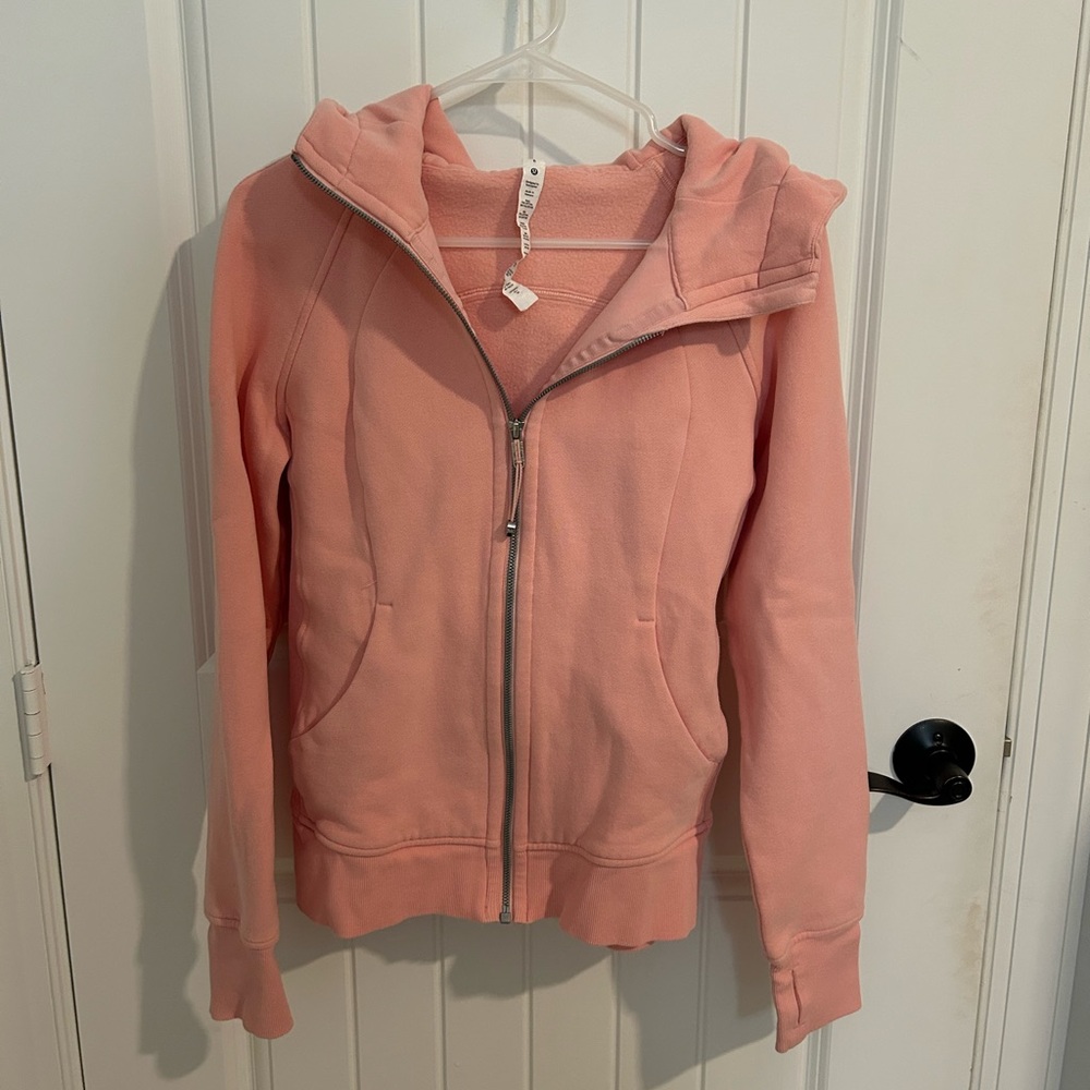 Lululemon Pink Scuba Full Zip Up Hoodie Size 6